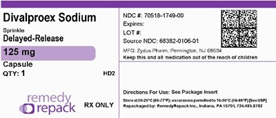 Divalproex Sodium 125mg 70518 1749 00